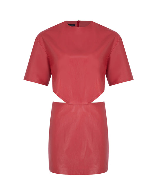 CutOut Leather Mini Dress
