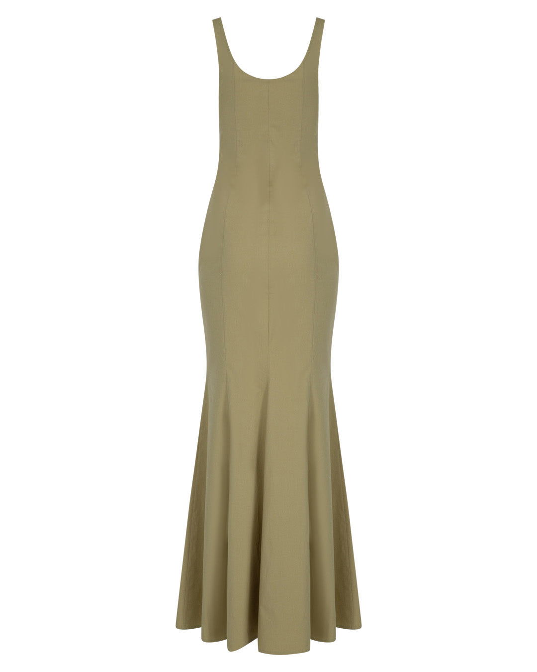 Flare Poplin Maxi Dress