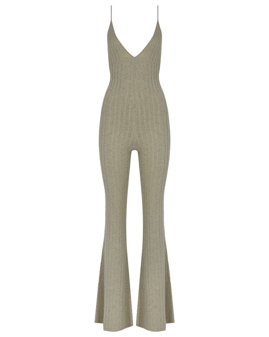 Flared Knit Catsuit