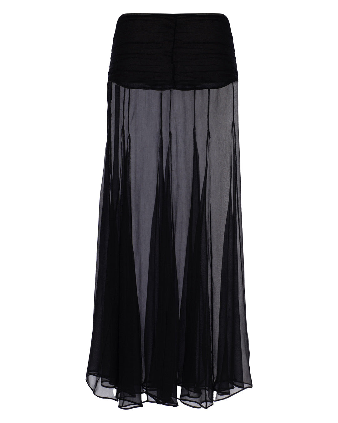 Flared Maxi Wool Silk Dress