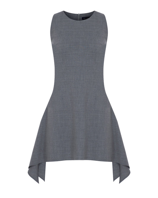 Flared Mini Wool Dress