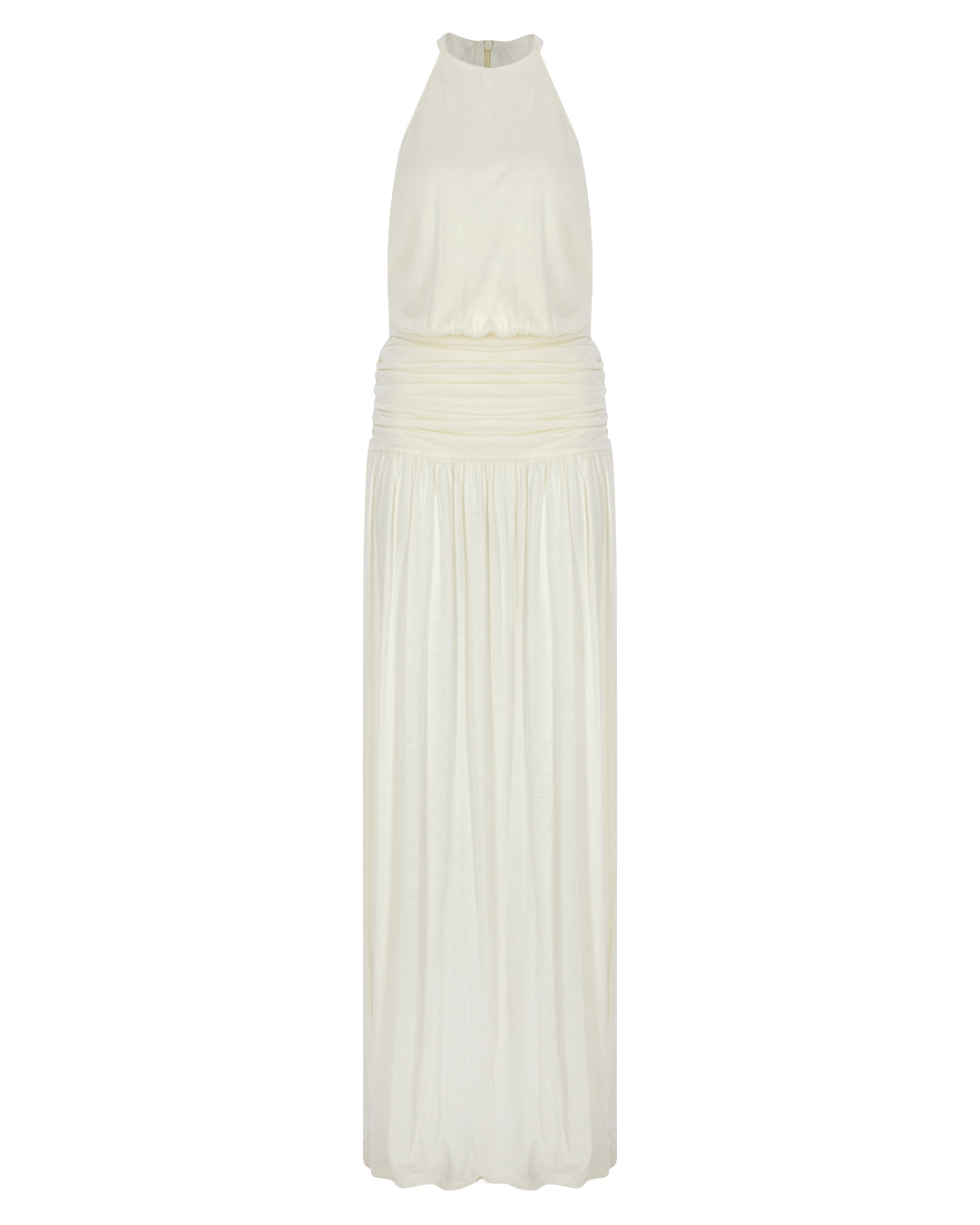 fitted lace wedding dress Hélène Faux-flower Layered Ruffled Maxi Dress, XL / Neutrals main image 0
