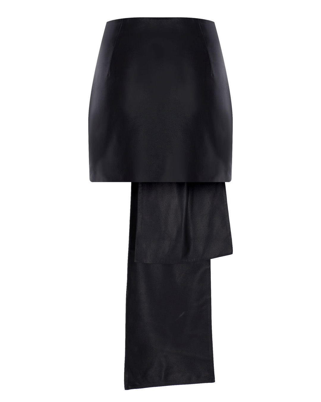 Mini Leather Skirt with Scarf