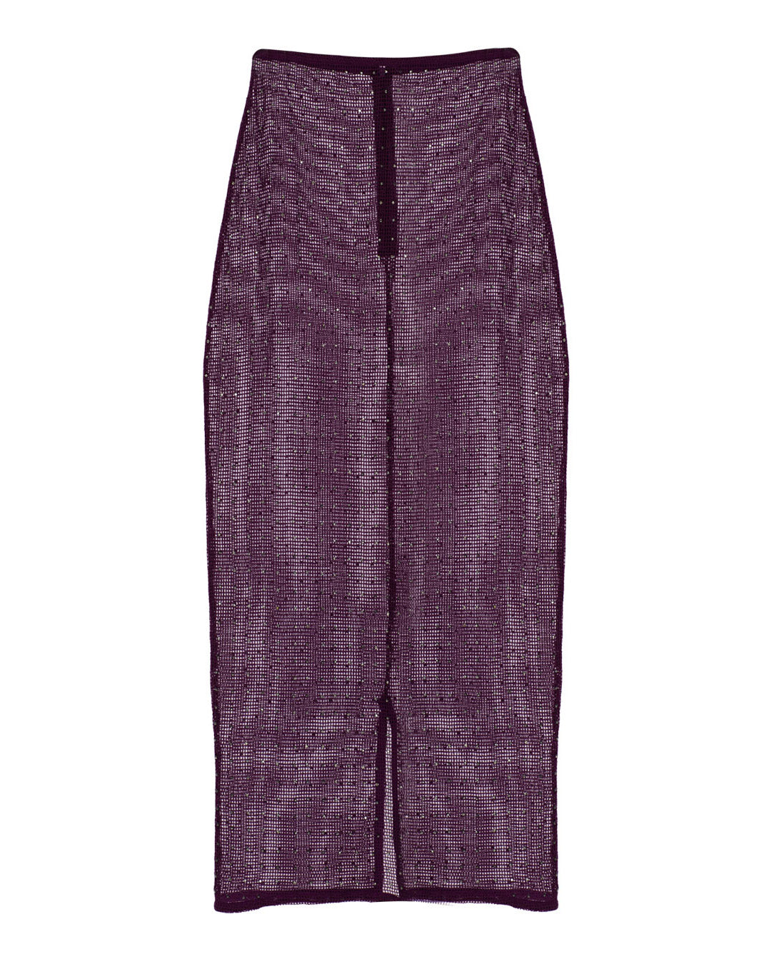 Fishnet Pencil Skirt with Crystals
