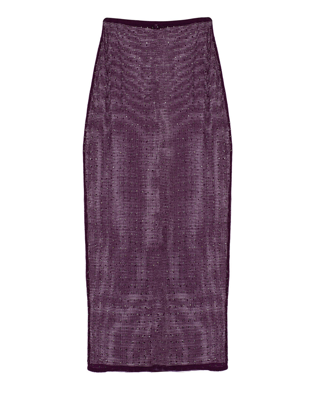Fishnet Pencil Skirt with Crystals
