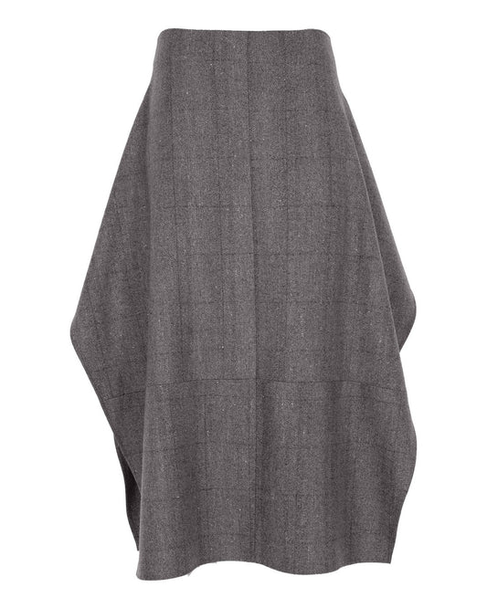 Flare Midi Wool Skirt
