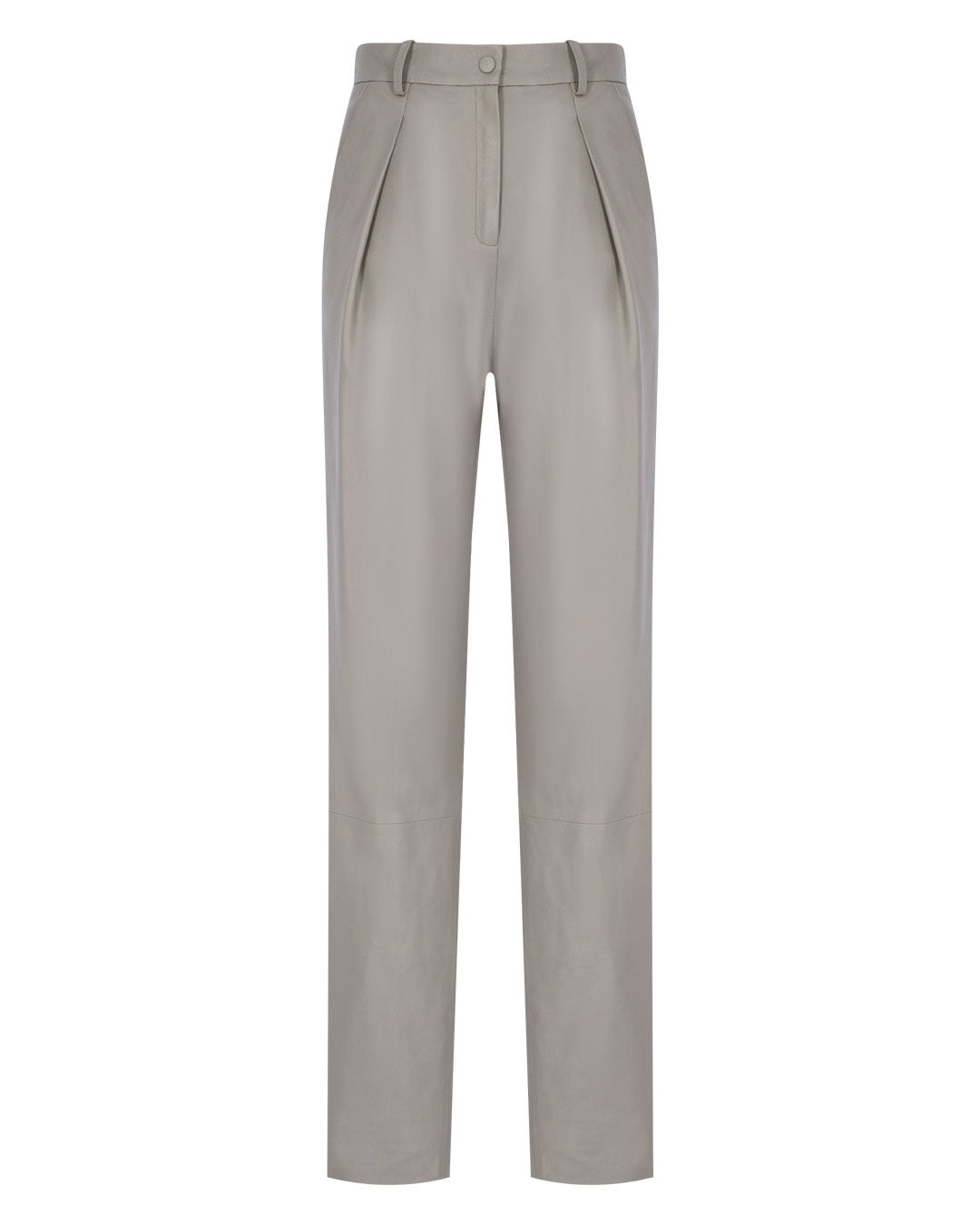 Pleated Leather Pants