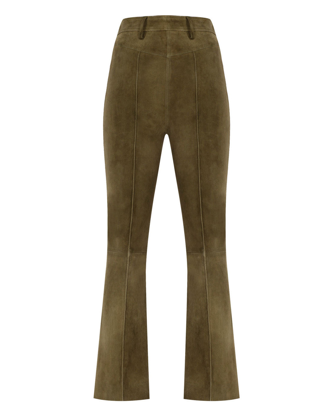 High Waisted Stretch Suede Pants