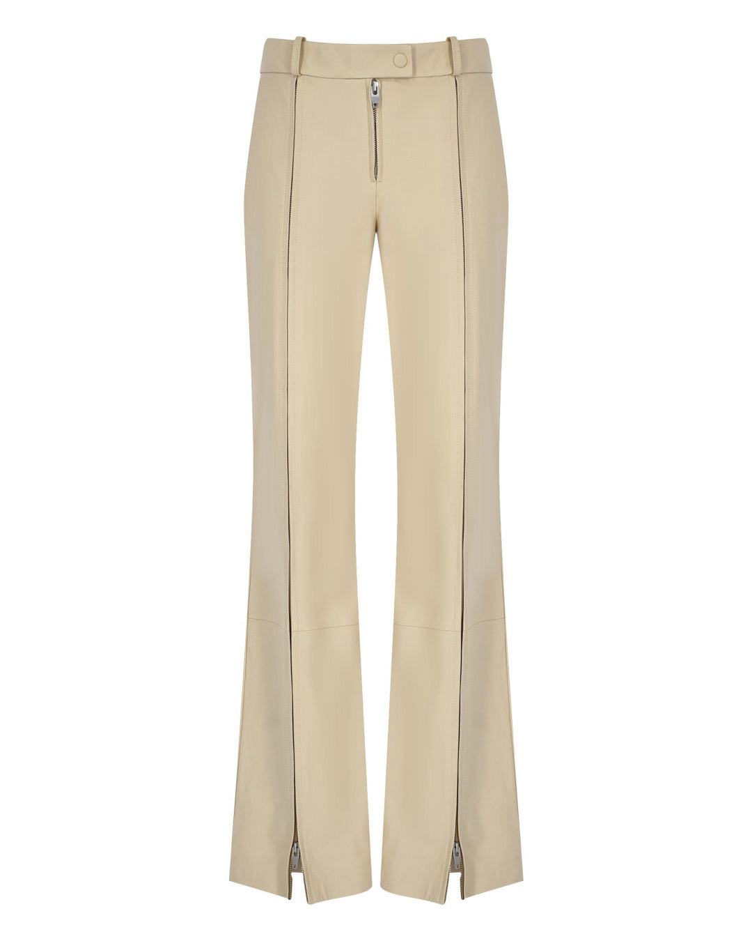 Zipped Cigaret Leather Pants