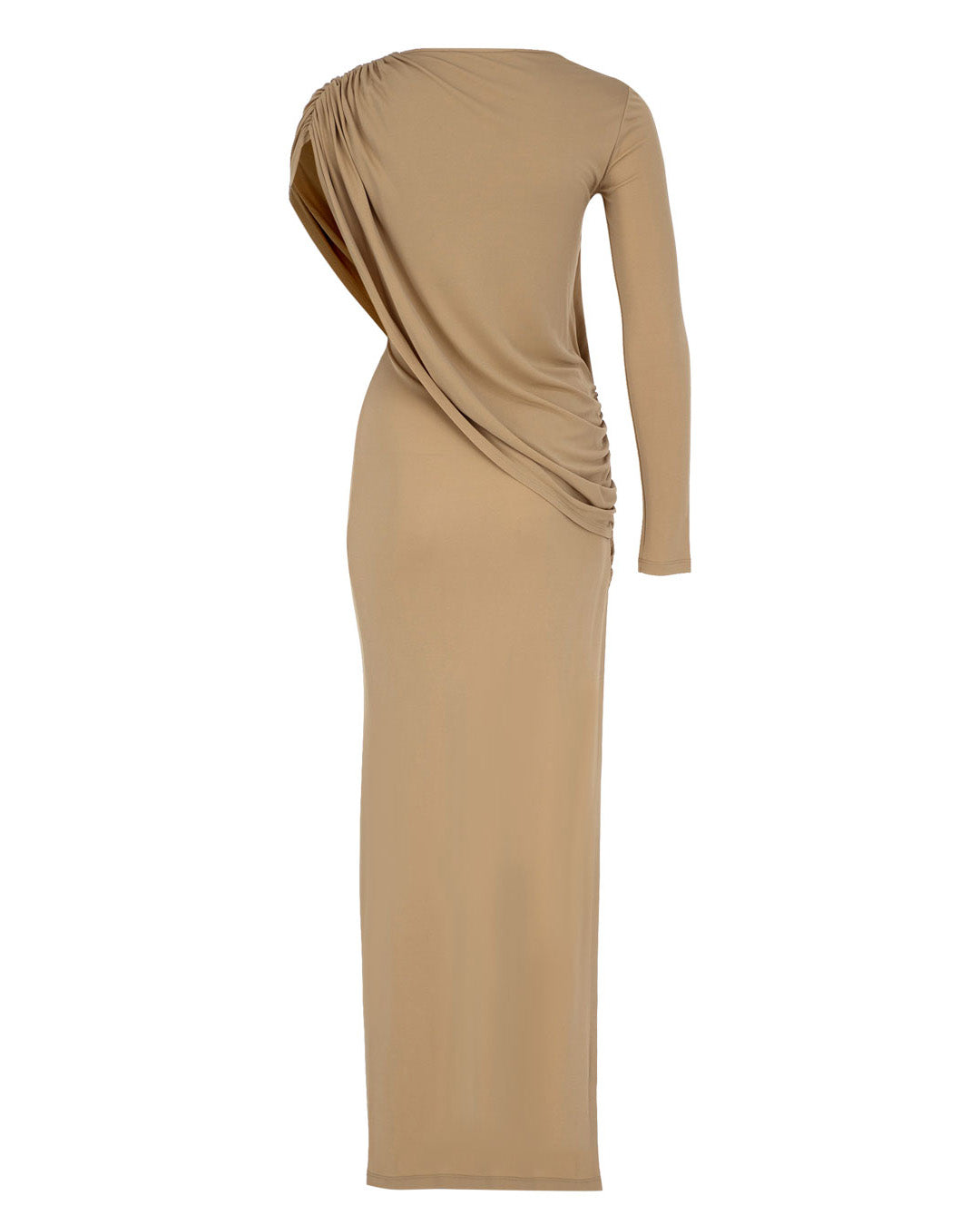 Asymmetric Jersey Maxi Dress