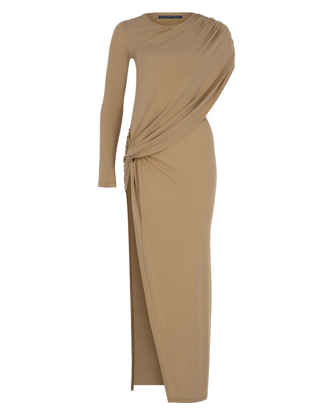 Asymmetric Jersey Maxi Dress