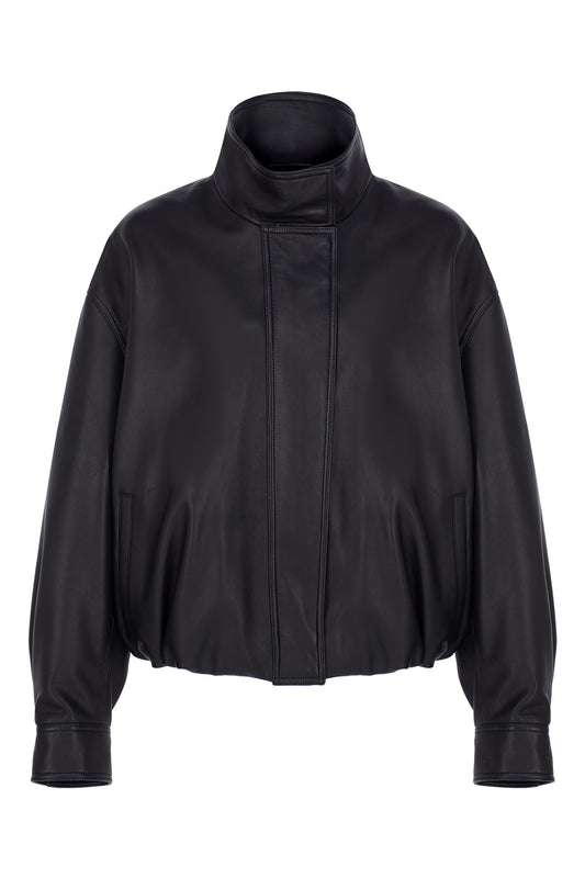 Leather Bomber Jacket LOOK 03 - Camille Charrière x Zeynep Arçay Collection