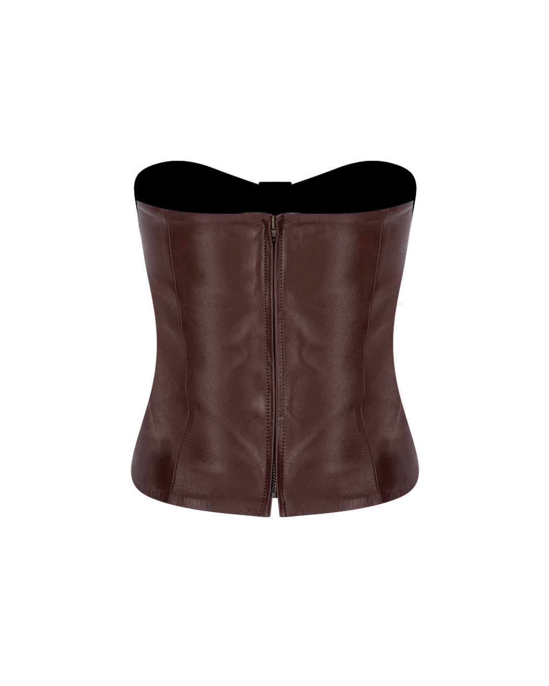 Zeynep Arçay Resort 2026 - Leather Strapless Top