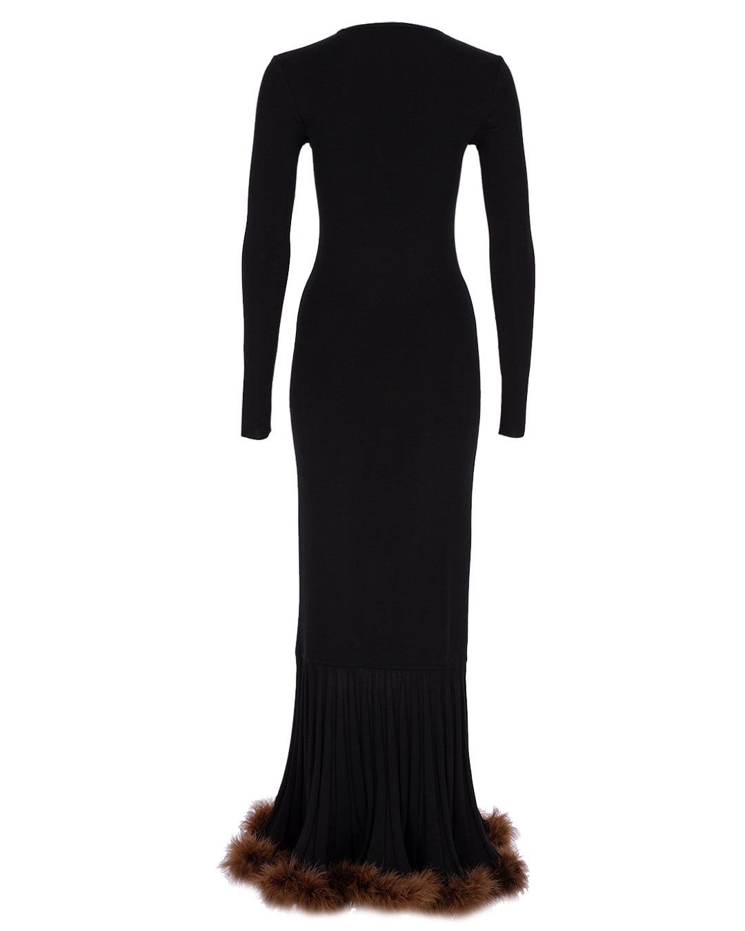 Zeynep Arçay Resort 2026 - Maxi Knit Ostrich Dress