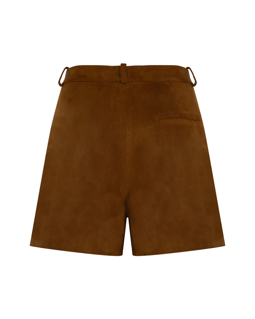 Pleated Suede Shorts