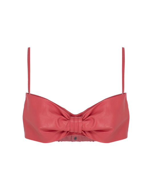 Ribbon Leather Bustier