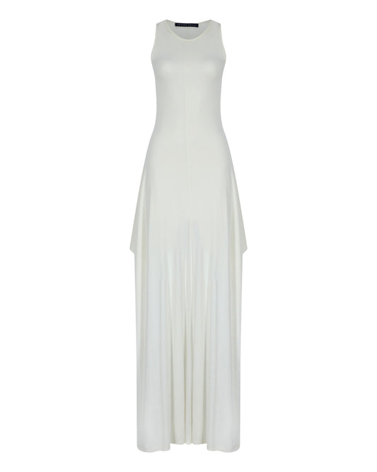 Two Side Slit Maxi Jersey Dress