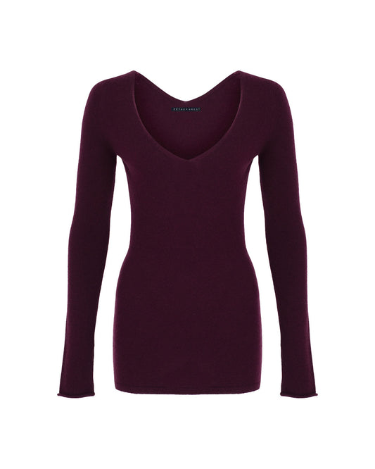 V-Neck Cashmere Mini Dress