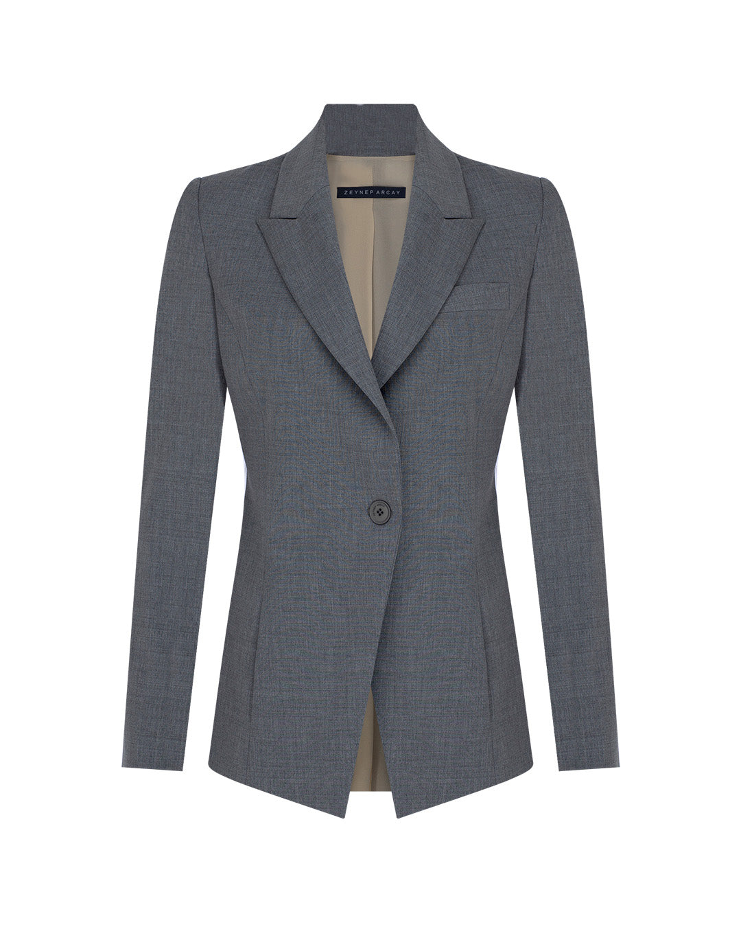 Wool One Button Blazer