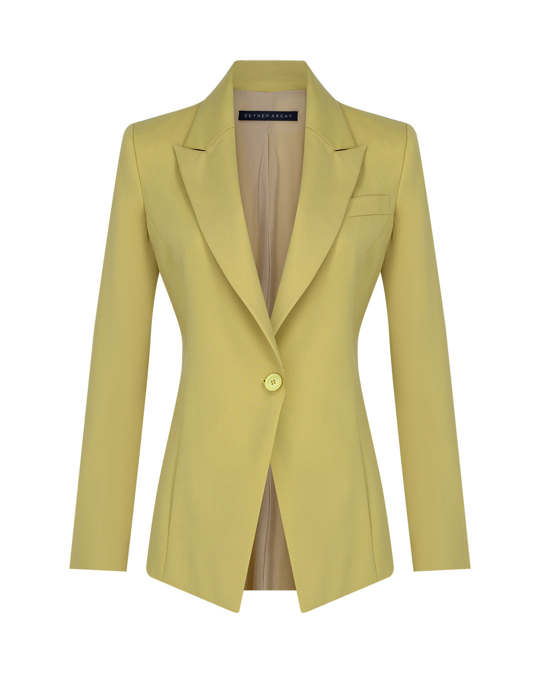 Wool One Button Blazer