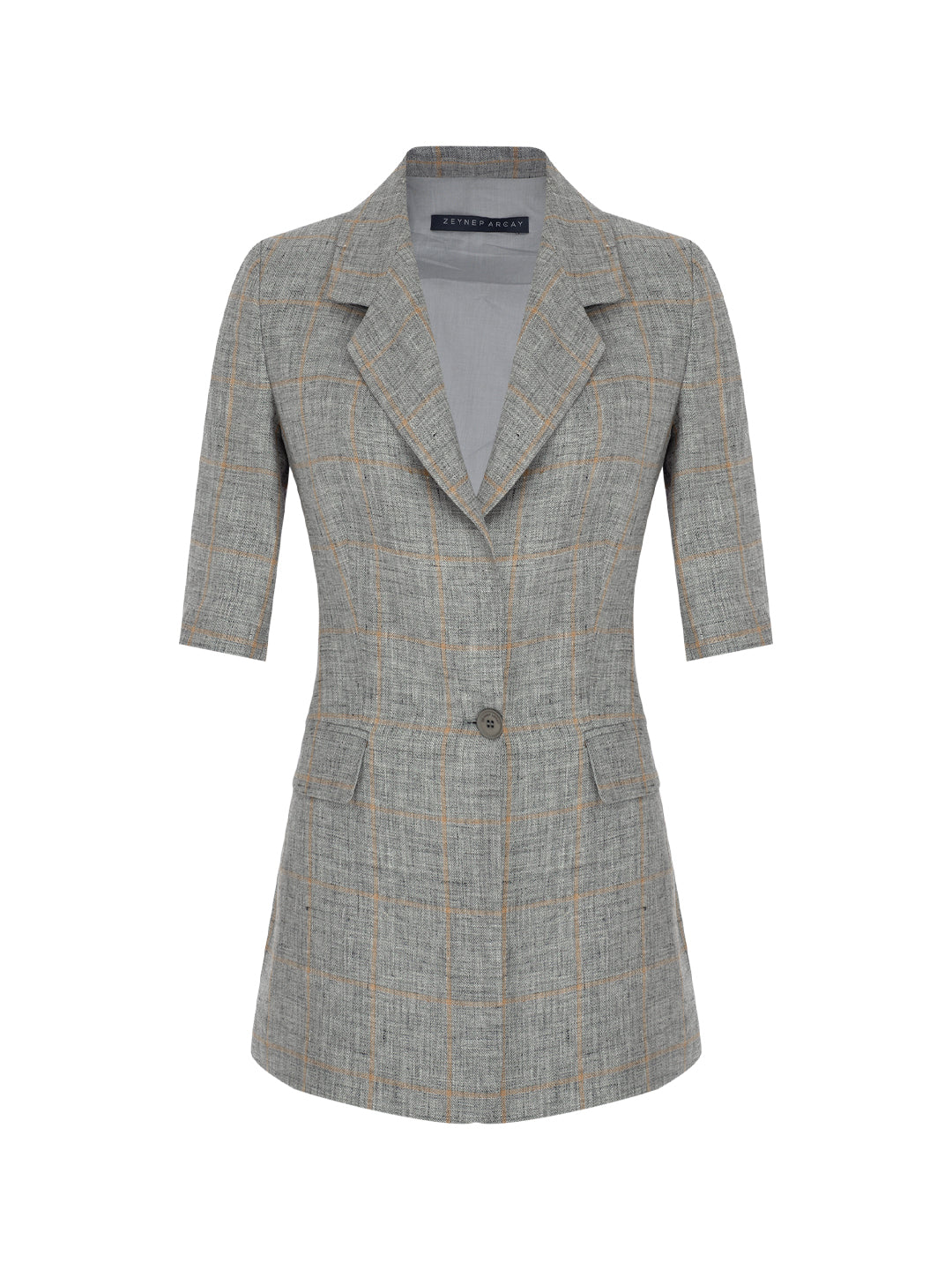 70's Short Sleeve Linen Blazer