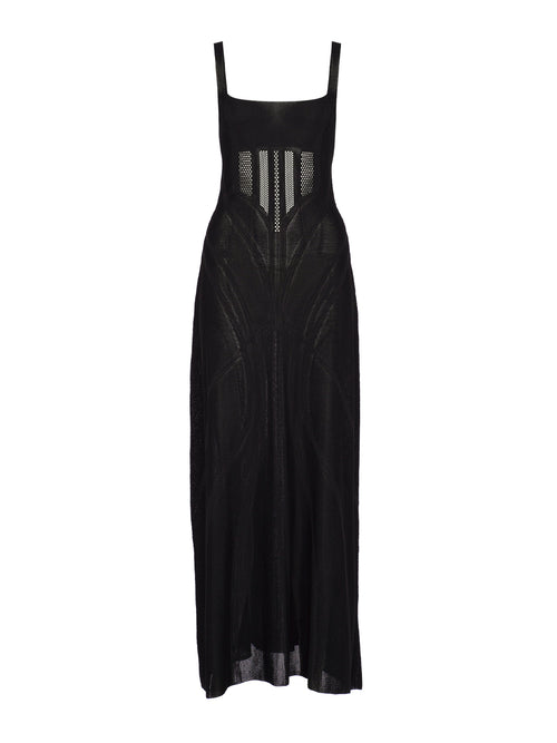 Ajured Knit Maxi Dress