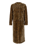 Animal Print Shearling Coat