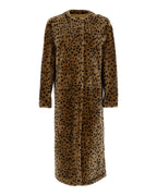 Animal Print Shearling Coat