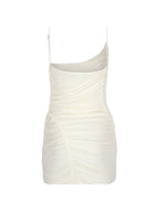 Asymmetric Neck Mini Jersey Dress