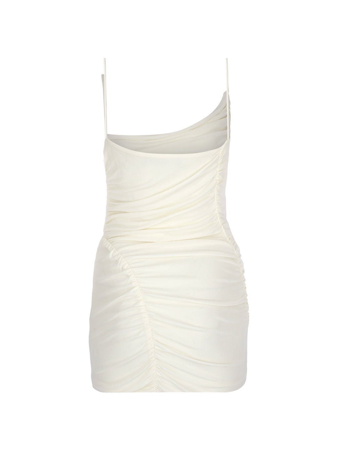 Asymmetric Neck Mini Jersey Dress