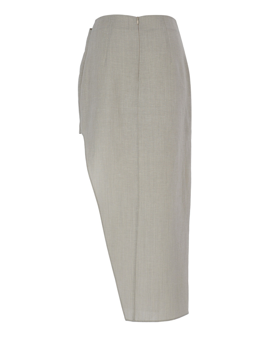 Asymmetric Midi Linen Skirt