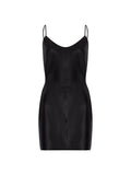 Backless Leather Mini Party Dress