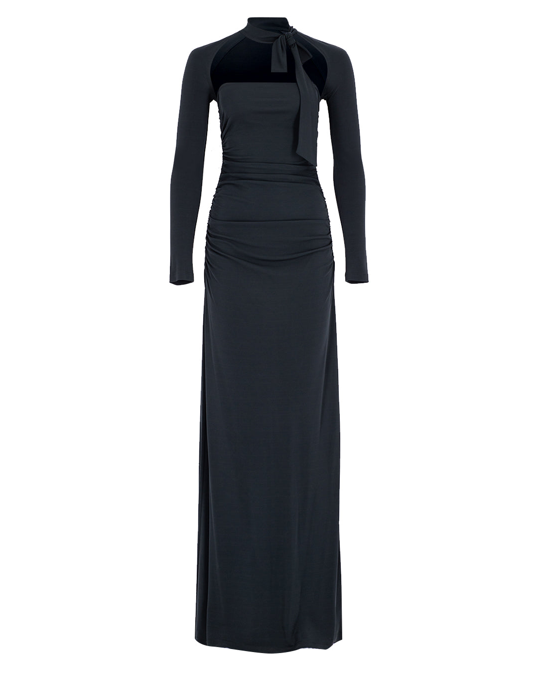 Bow Neck Maxi Jersey Dress Zeynep Arcay Bow Neck Maxi Jersey Dress Zeynep Arcay