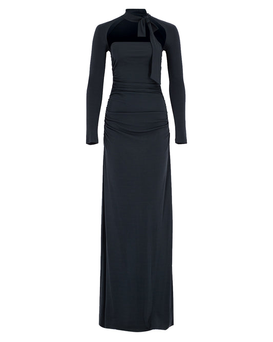 Zeynep Arçay Resort 2026 - Bow Neck Maxi Jersey Dress