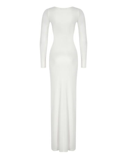 Braid Maxi Jersey Dress