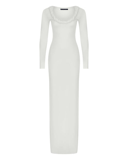 Braid Maxi Jersey Dress