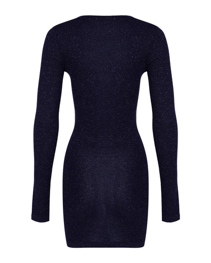 Button-up Mini Knit Dress