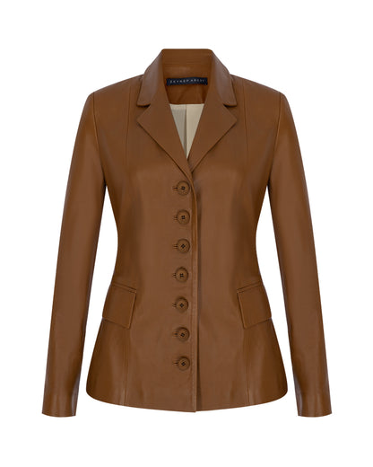 Zeynep Arçay Resort 2026 - Button Up Leather Blazer