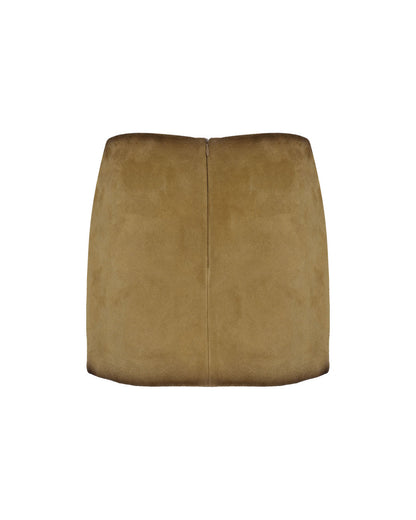 Calf Split Mini Skirt