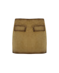 Calf Split Mini Skirt