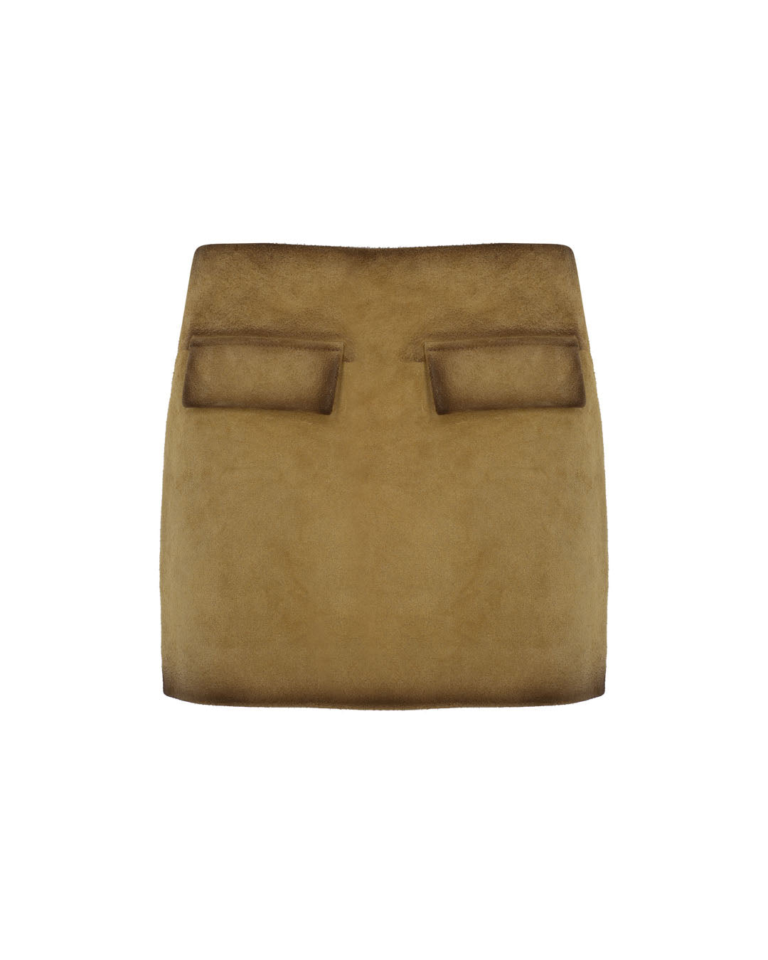 Calf Split Mini Skirt