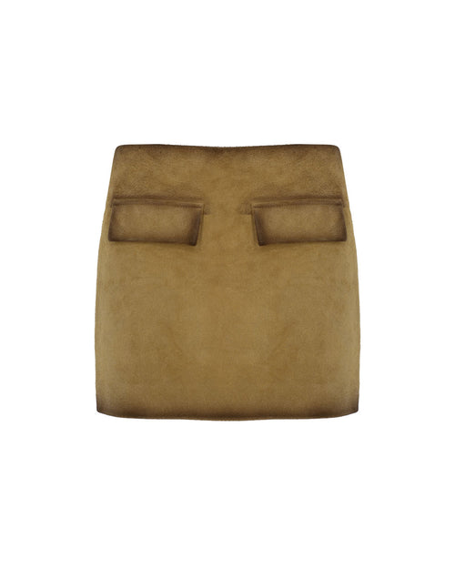 Calf Split Mini Skirt
