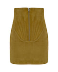 Corset Suede Mini Skirt