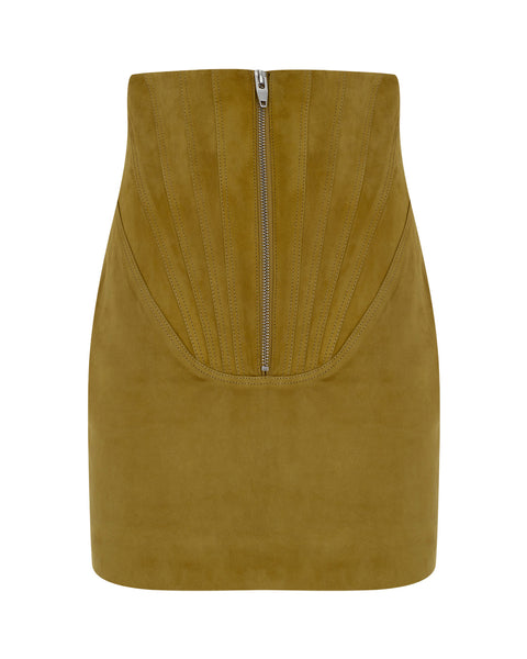Corset Suede Mini Skirt – Zeynep Arcay