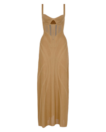 Corset Knit Maxi Dress