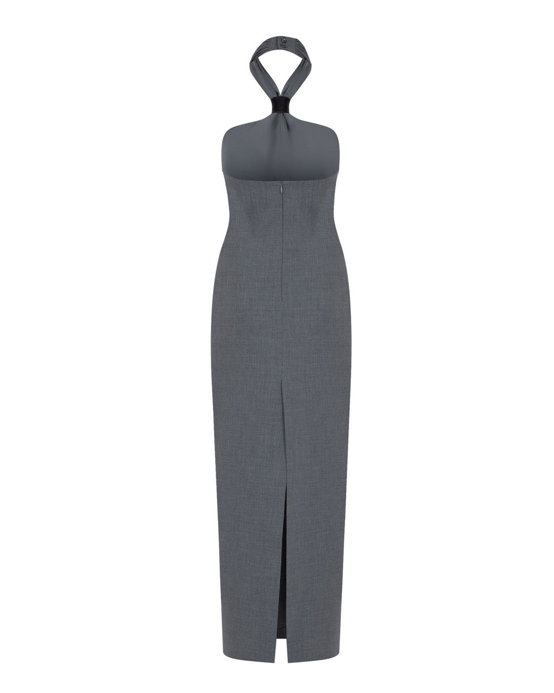 CrossNeck Maxi Wool Dress