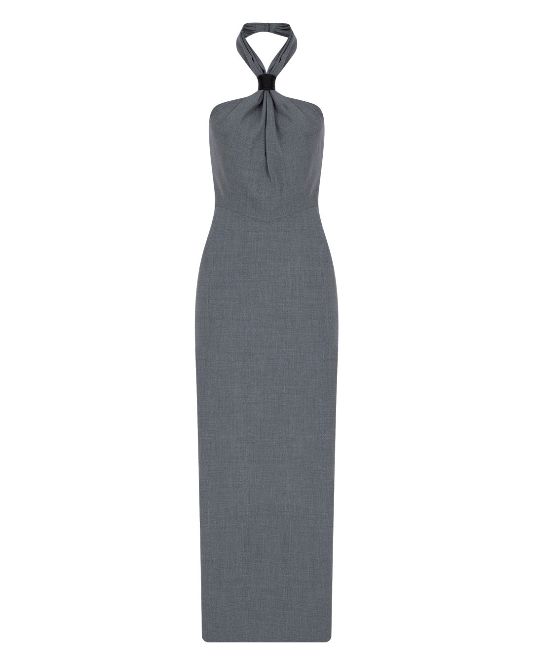 CrossNeck Maxi Wool Dress