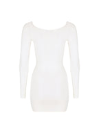 Curve Neck Knit Mini Dress