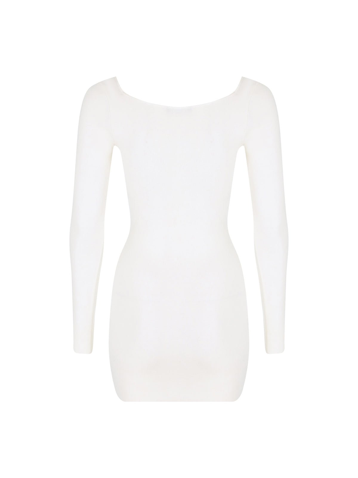 Curve Neck Knit Mini Dress