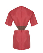 CutOut Leather Mini Dress